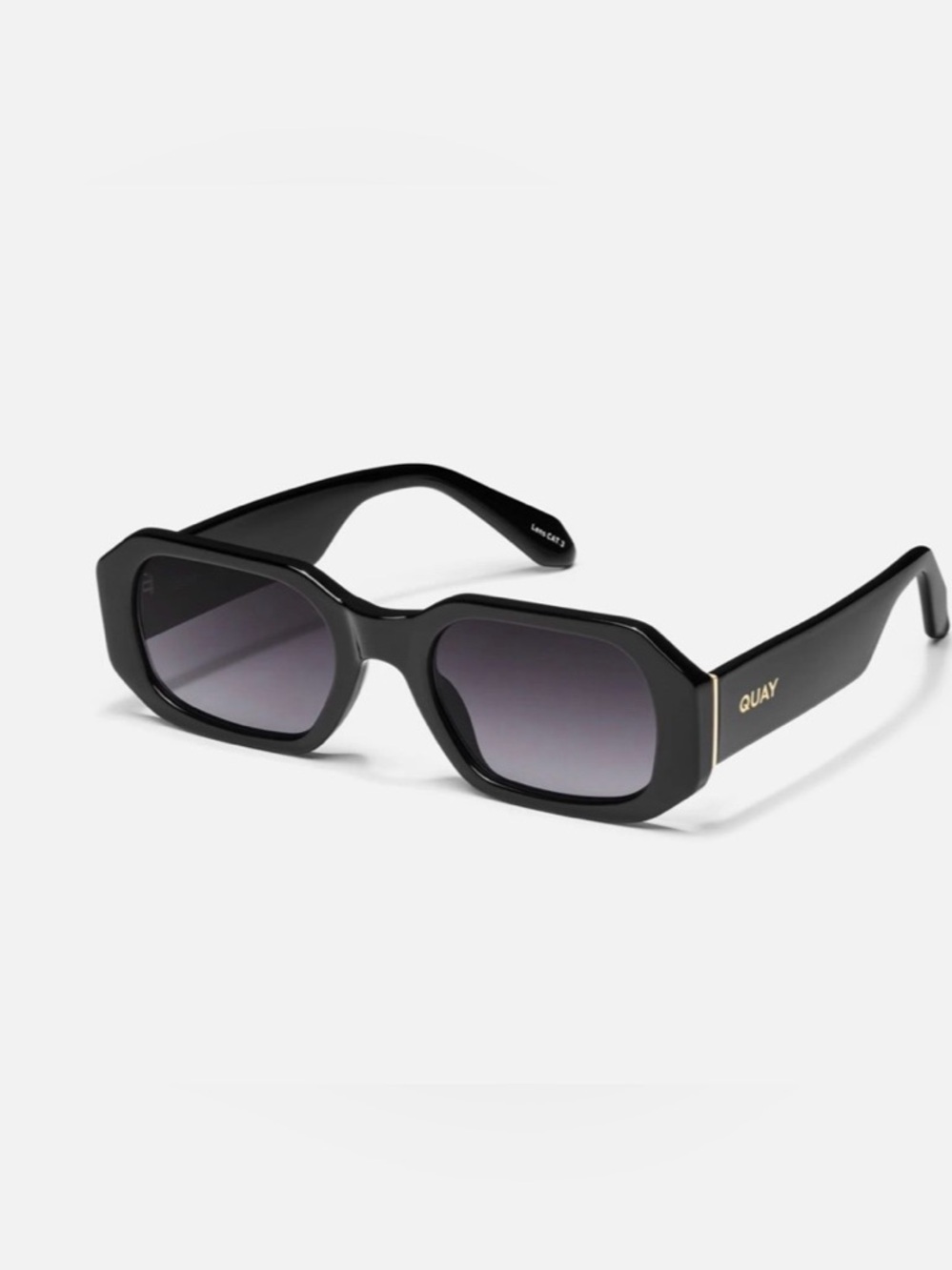 Quay Unisex Hyped Up Sunglasses- Black Smoke - Picture 2 of 6